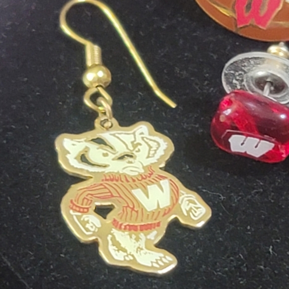 Bundle 3 par Wisconsin Badger Earrings very beautiful - Picture 7 of 7